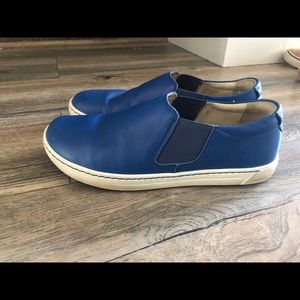 Birkenstock slip-ons Blue leather